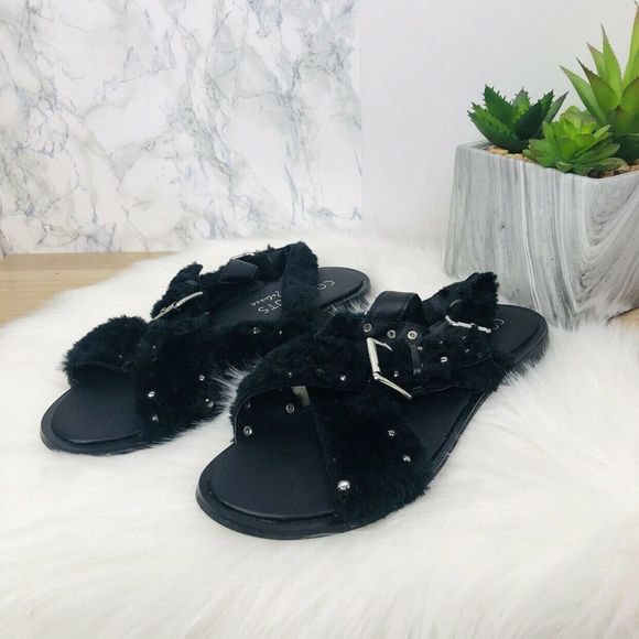 🌸Coconuts by Matisse Ray Faux Fur Studded Sandals - Picture 3 of 6